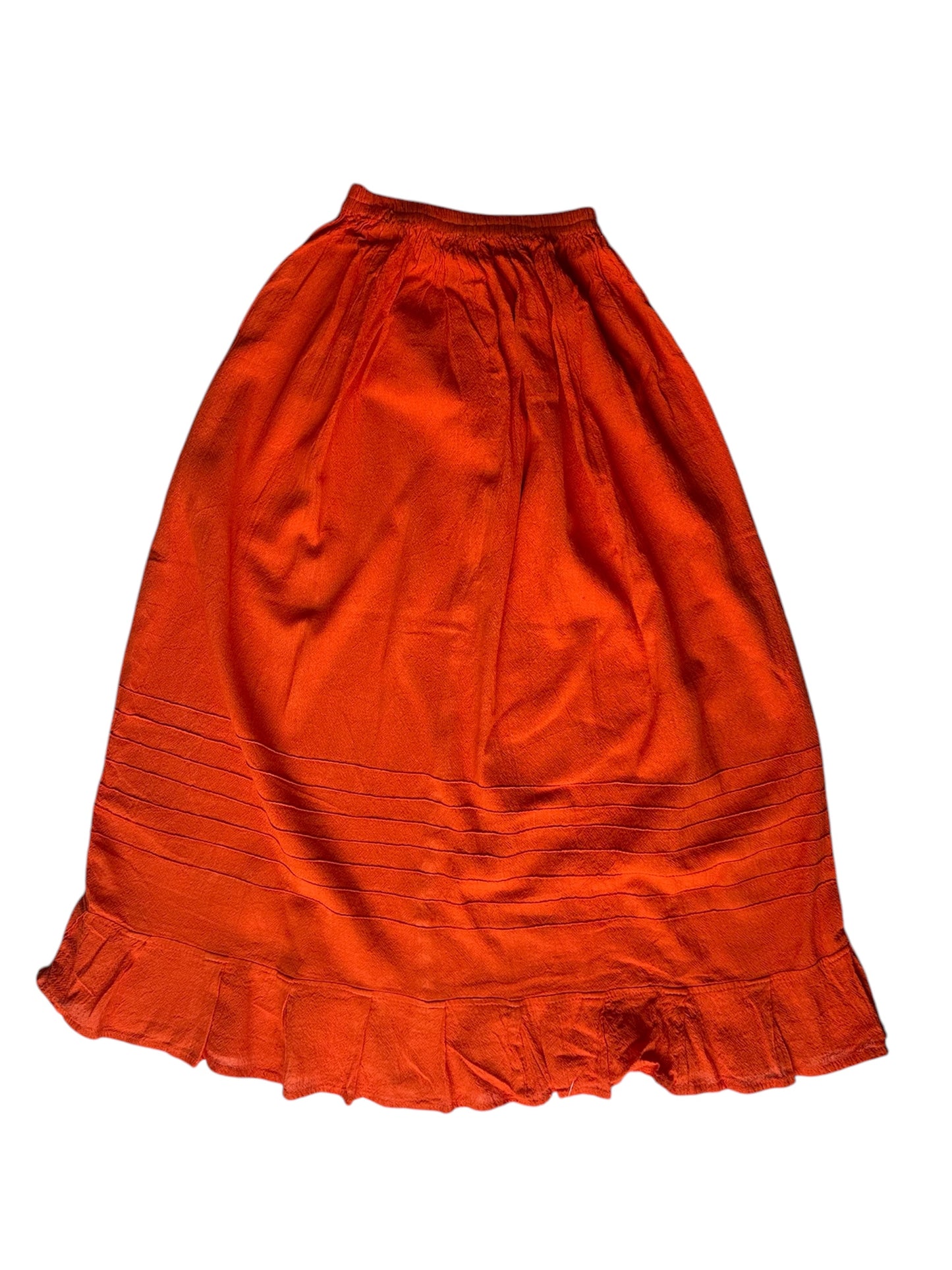 Falda artesanal de Manta larga teñida a mano plisada de algodón unitalla