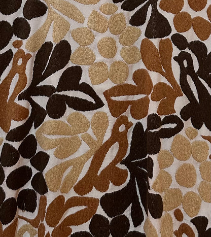 Blusa Huipil de Jalapa de Díaz Bordada a Mano Cafe – Arte Textil de Oaxaca