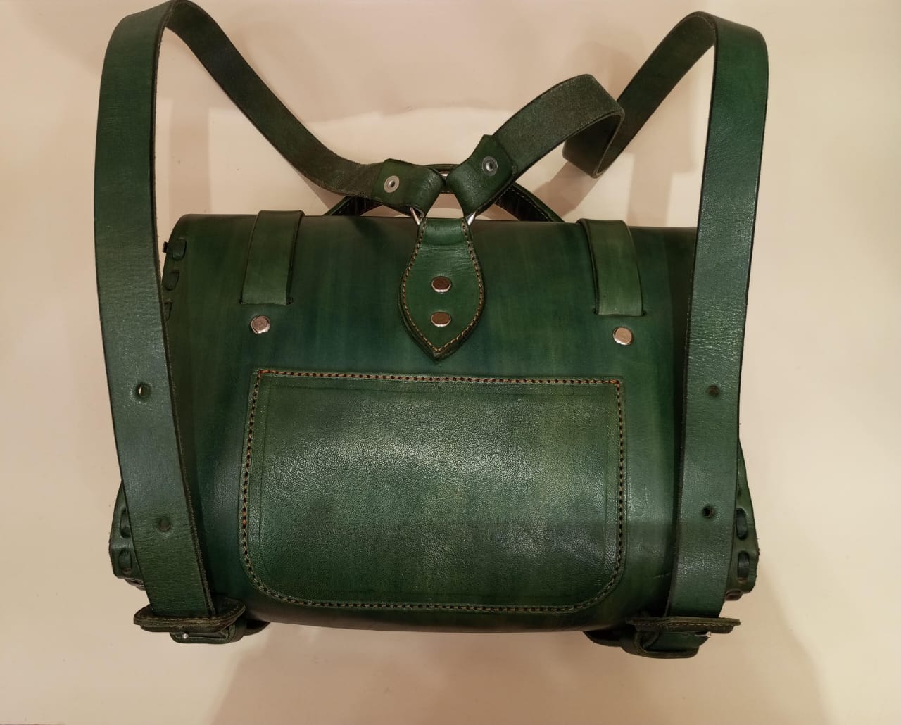 Mochila Escolar de Cuero