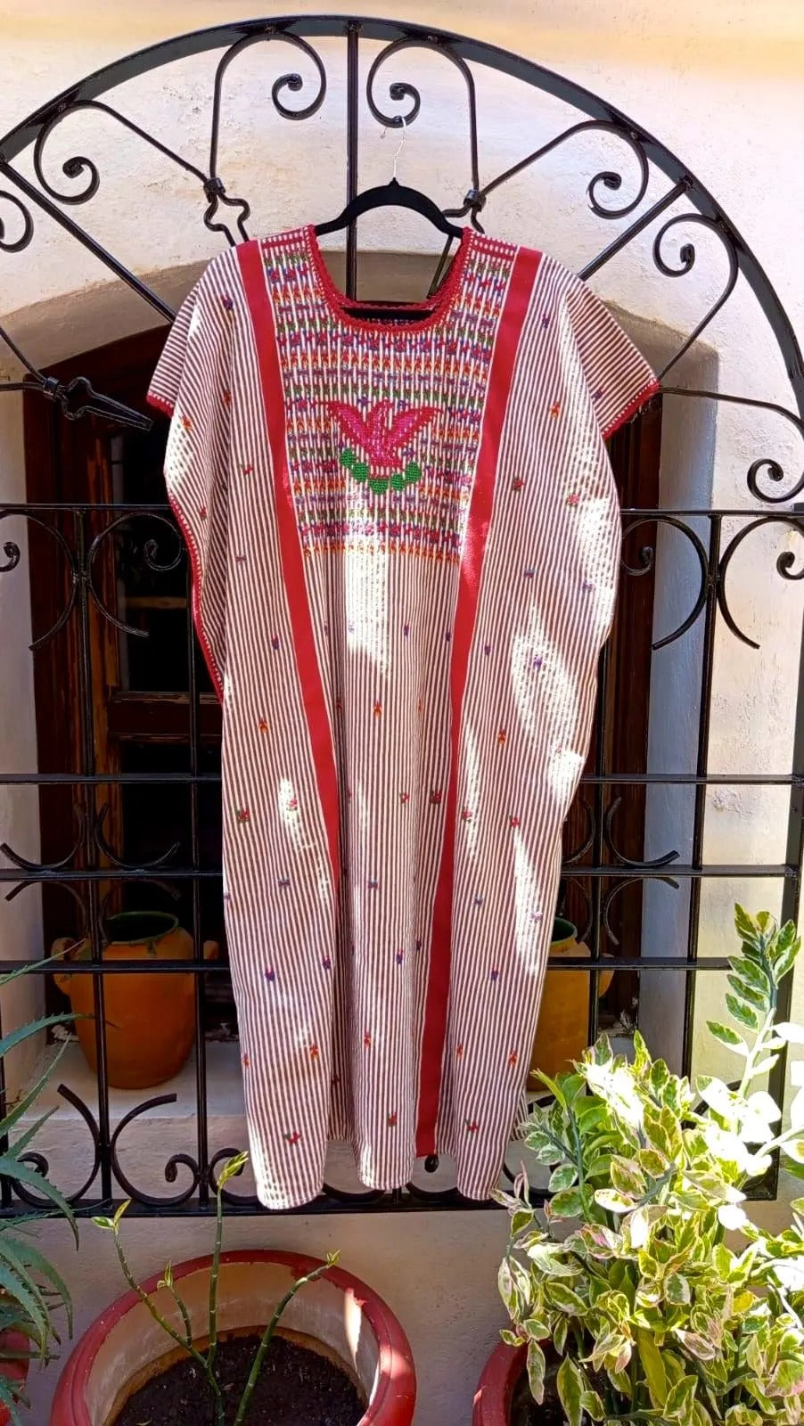 Huipil de 3 Lienzos Artesanal con Brocado de Águila Biséfala | Tejido en Telar de Cintura desde Oaxaca