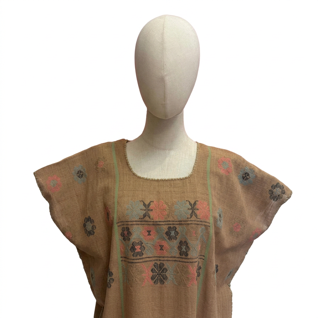 Huipil Artesanal de Tintes Naturales – Elegancia y Tradición Mexicana