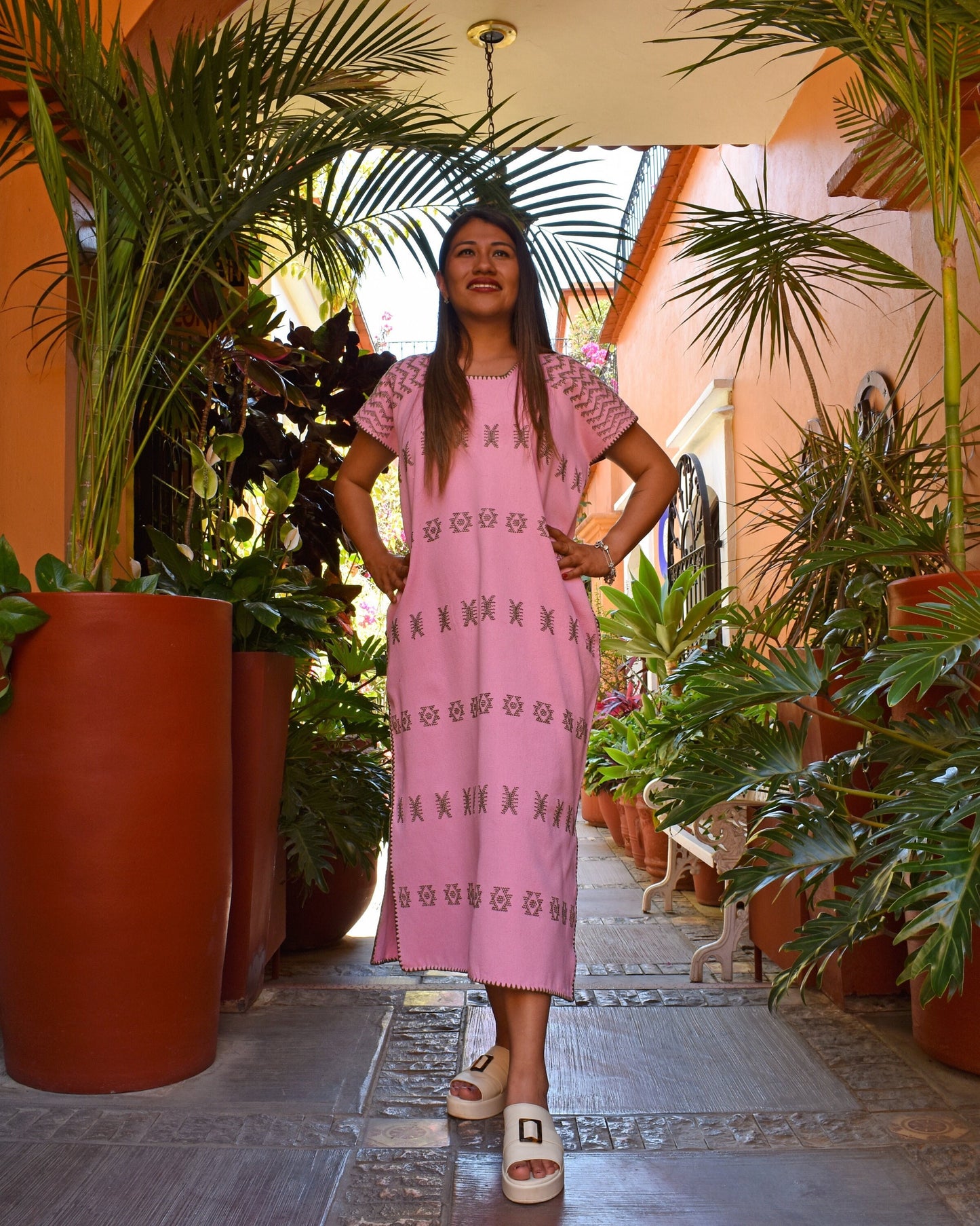 Vestido mexicano, telar huipil, vestido oaxaqueño, vestido hippie, vestido largo boho, vestido largo, playa kaftan, boho, vestido boho, kaftan largo